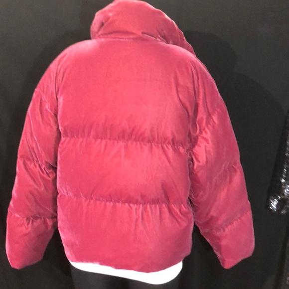 NWT JUICY COUTURE Red Velvet Puffer Coat Jacket - Picture 5 of 6